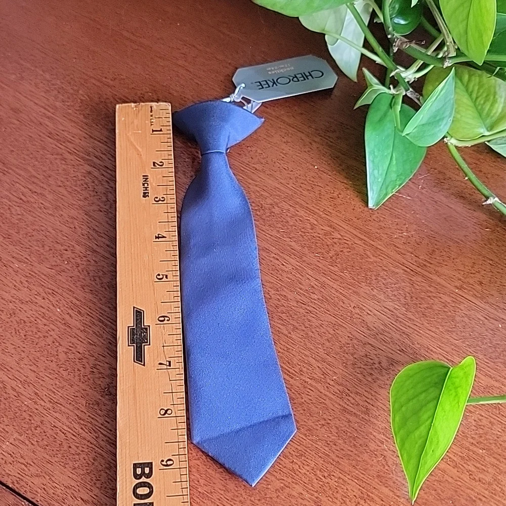 New Cherokee Clip on Neck tie Navy Blue 👔 12m 24m intant toddler